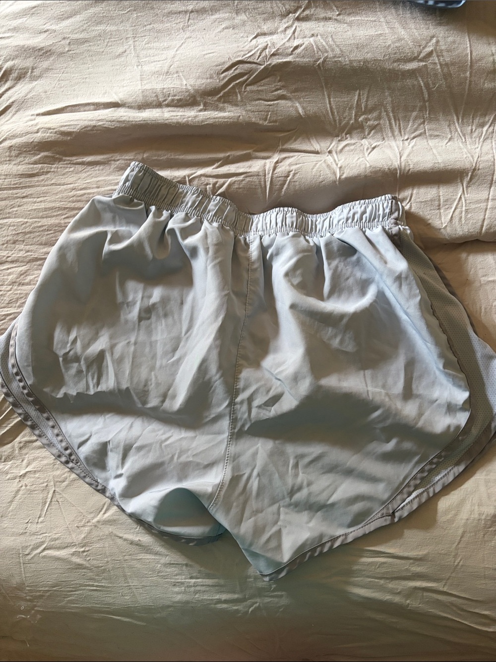 Women’s White and Gray Nike Running Shorts - Picture 3 of 3